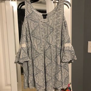 Torrid cold shoulder baby doll top